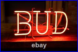 Vintage Neon Sign BUD Budweiser Everbrite Electric Transformer Beer Bar Sign 50s