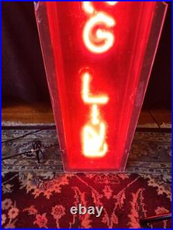 Vintage Neon Sign Belmont Raceway Morning Line 4' Plus