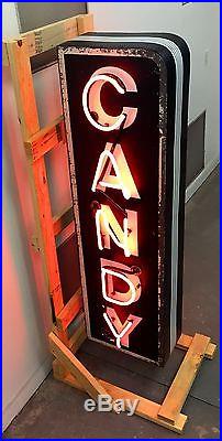 Vintage Neon Sign, Candy, Art Deco, Original