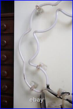 Vintage Neon Sign Christmas Wreath Original Hanging Store Display Decoration