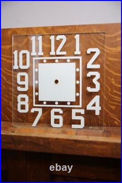 Vintage Neon Sign Clock Glass Face Art Deco Original paint Antique Parts