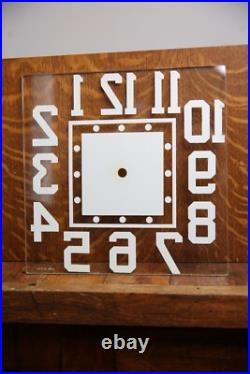 Vintage Neon Sign Clock Glass Face Art Deco Original paint Antique Parts