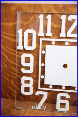 Vintage Neon Sign Clock Glass Face Art Deco Original paint Antique Parts