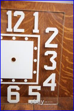 Vintage Neon Sign Clock Glass Face Art Deco Original paint Antique Parts