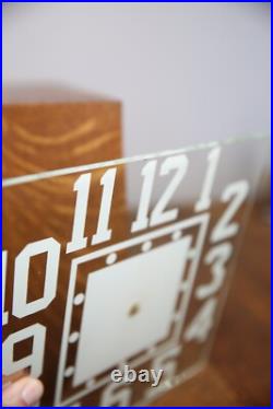 Vintage Neon Sign Clock Glass Face Art Deco Original paint Antique Parts