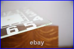 Vintage Neon Sign Clock Glass Face Art Deco Original paint Antique Parts