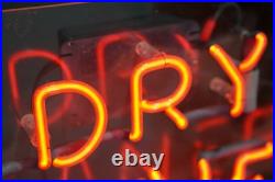 Vintage Neon Sign Dry Cleaning Clothing Cleaners Tailor lighted store display