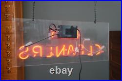Vintage Neon Sign Dry Cleaning Clothing Cleaners Tailor lighted store display