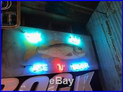 Vintage Neon Sign, Fish, Beer, Restaurant, Man Cave, Oil & Gas