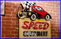 Vintage Neon Sign Fully Restored Collectible Race Motor