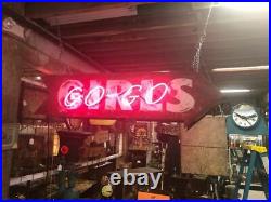 Vintage Neon Sign Go Go Girls Old Tin Can Arrow New Paint & Neon Can Ship