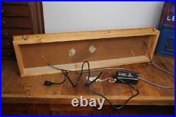 Vintage Neon Sign HOME Pink hanging lighted wood frame 80's Retro MID CENTURY