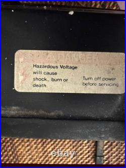 Vintage Neon Sign High Voltage Industrial Warning Light 20x17.5 USA 1980-s