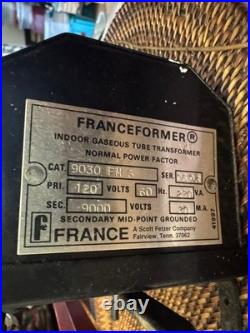Vintage Neon Sign High Voltage Industrial Warning Light 20x17.5 USA 1980-s