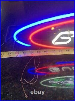 Vintage Neon Sign New York JETS BUD LIGHT Multi color Large