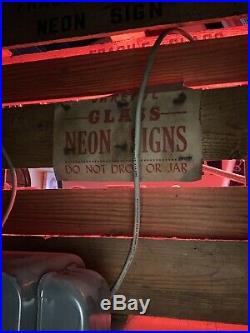 Vintage Neon Sign Original In Crate Zenith/ Vintage Advertising