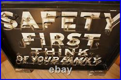 Vintage Neon Sign Rath Packing Co. Waterloo IA Safety First Think of Your Family