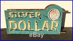 Vintage Neon Sign, Silver Dollar Saloon, 1930s, Original ALVARADO, CALIF
