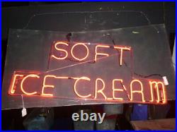 Vintage Neon Soft Ice Cream Sign- Works