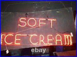 Vintage Neon Soft Ice Cream Sign- Works
