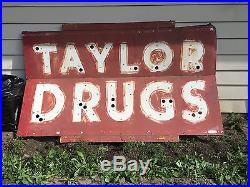 Vintage Neon Taylor Drug Store Sign