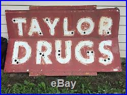 Vintage Neon Taylor Drug Store Sign