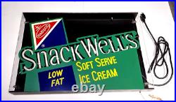 Vintage Neon Tech Nabisco SnackWells Ice Cream Neon Sign Power On 24X16 Inches