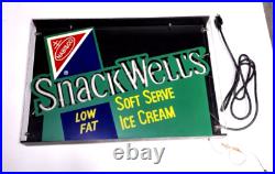 Vintage Neon Tech Nabisco SnackWells Ice Cream Neon Sign Power On 24X16 Inches