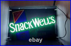Vintage Neon Tech Nabisco SnackWells Ice Cream Neon Sign Power On 24X16 Inches