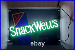 Vintage Neon Tech Nabisco SnackWells Ice Cream Neon Sign Power On 24X16 Inches