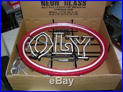 Vintage New Old Stock Oly / Olympia Beer Neon Lighted Sign Brand New In Box