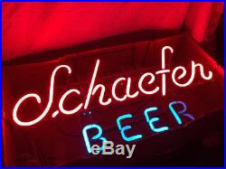 Vintage New Old Stock Schaefer Beer Neon Sign 1960's