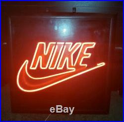 Vintage Nike 1990s Neon Light Display Sign Signage Swoosh Authentic Rare Mancave