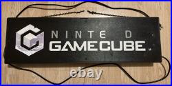 Vintage Nintendo GameCube Game Store Light Up Sign GameStop KB Toys Box Display