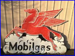 Vintage OLD Mobil gas Pegasus horse, see my other porcelain neon sign listings