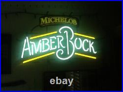 Vintage OLD STOCK, RARE! Early 70's NEON Michelob Amber Bock BEER SIGN