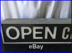 Vintage OPEN CLOSED Lighted Bank Sign Industrial Vintage Lighting Gas Tube Neon