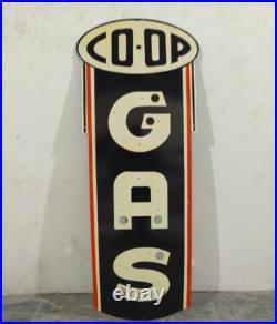 Vintage OP-OP Gas & Oil Neon Porcelain Enamel Sign SSPN 48x20