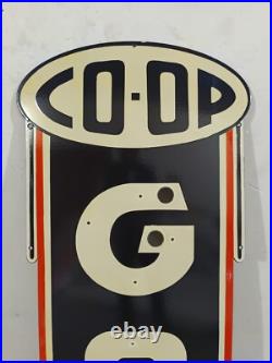 Vintage OP-OP Gas & Oil Neon Porcelain Enamel Sign SSPN 48x20