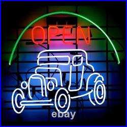 Vintage Old Auto Car Garage Open 17x14 Neon Sign Lamp Light Display Wall Decor Vintage Old Auto Car Garage Open 17x14 Neon Sign Lamp Light Display Wall Decor