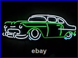 Vintage Old Car Garage Dealer 20x16 Neon Sign Bar Lamp Light Party Pub