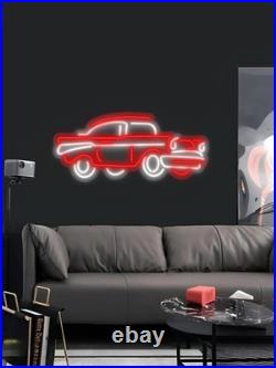 Vintage Old Car Neon Sign 26x12 Light Man Cave Car Garage Wall Decor