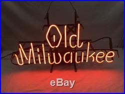 Vintage Old Milwaukee beer neon Sign bar man cave rare Real Deal Old School