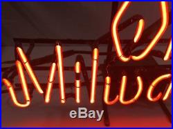 Vintage Old Milwaukee beer neon Sign bar man cave rare Real Deal Old School