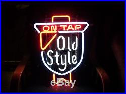 Vintage Old Style Beer Neon Lighted Bar Sign On Tap