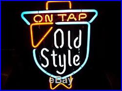 Vintage Old Style Beer Neon Lighted Bar Sign On Tap
