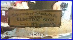 Vintage Original 15 Belfast Sparkling Soda Water Glo Dial Neon Clock Sign