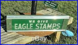 Vintage Original Art Deco Eagle Stamps NEON PRODUCTS INC lighted Sign