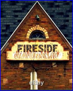 Vintage Original FIRESIDE TAP NEON Sign Fremont, WI Antique Bar Tavern Beer