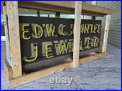 Vintage Original Flexlume EDW. C. Pantle Jeweler Neon Sign 9 x 24 x 66